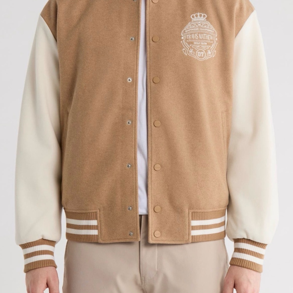 Travis Mathew Victory Mile Varsity Jacket L - Picture 2 of 5
